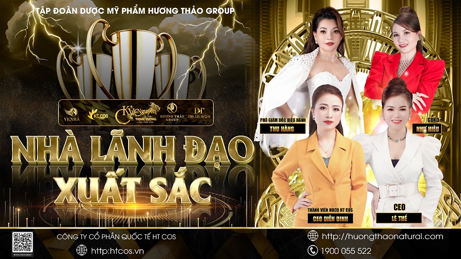 Tập đoàn Dược Mỹ phẩm Hương Thảo Group vinh danh Top “Nhà lãnh đạo xuất sắc 2022” tại sự kiện vinh danh lớn nhất năm “Kỷ Nguyên Thịnh Vượng - 6 Năm 1 Chặng Đường” - Suckhoe&sacdep365